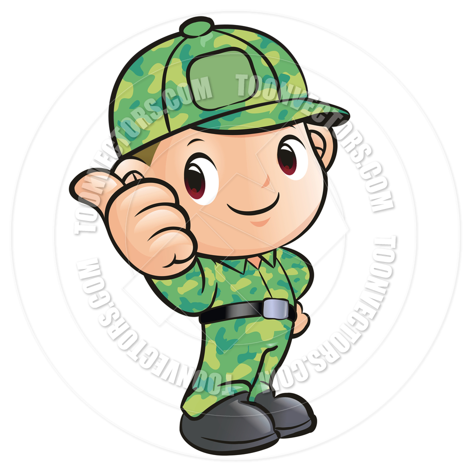 Cartoon Soldier Thumbs Up By Boians Cho Joo Young   Toon Vectors Eps    