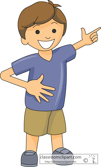 Cartoons   Boy Laughing Pointing   Classroom Clipart