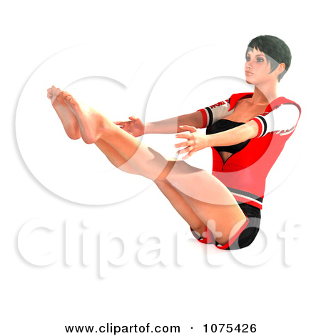 Clipart 3d Yoga Woman In A Pose 13   Royalty Free Cgi Illustration By