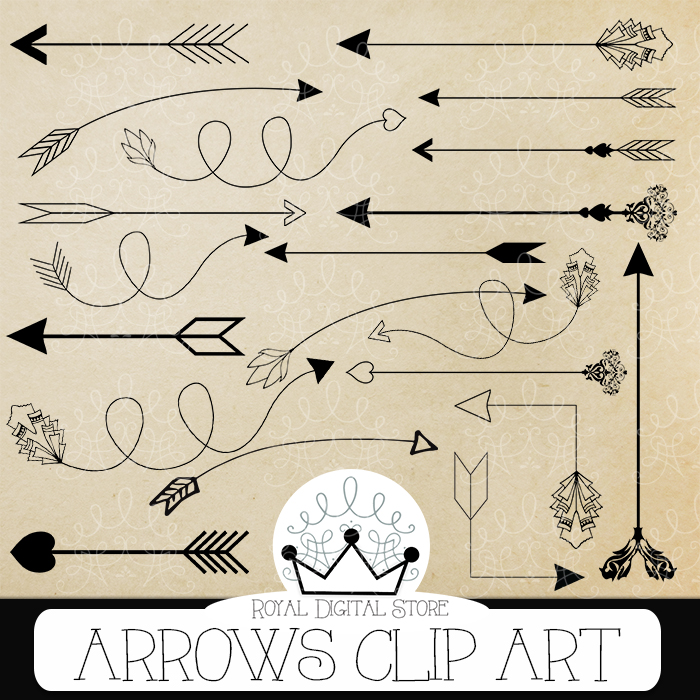 Clipart Hand Drawn Arrows Digital Arrow Arrow Clipart For