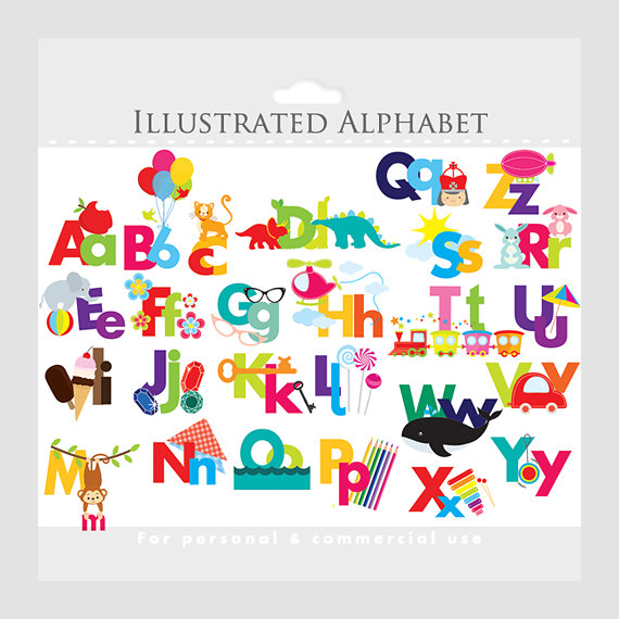 Clipart   Illustrated Alphabet Teaching Clip Art For Teachers