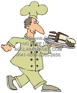 Clipart Illustration  Pastry Chef   Acclaim Stock Photography