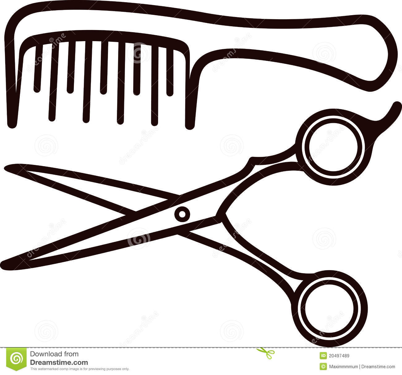 Comb And Scissors Clipart Scissors And Comb