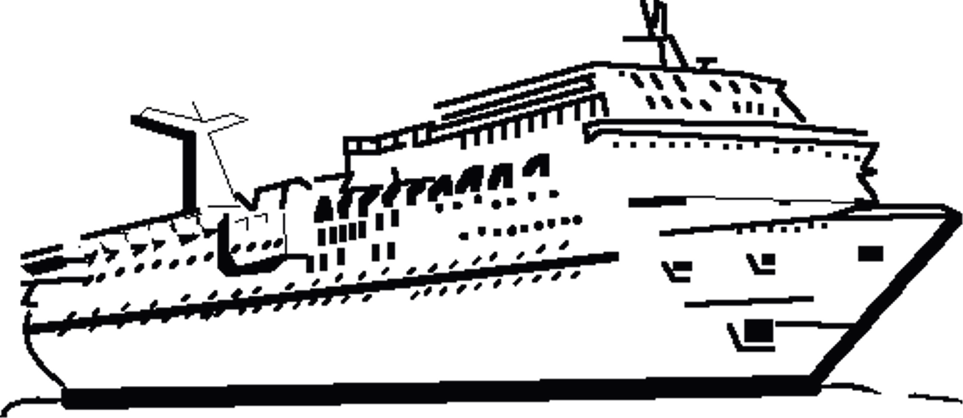 Cruise Ship Profile Outline Clip Art