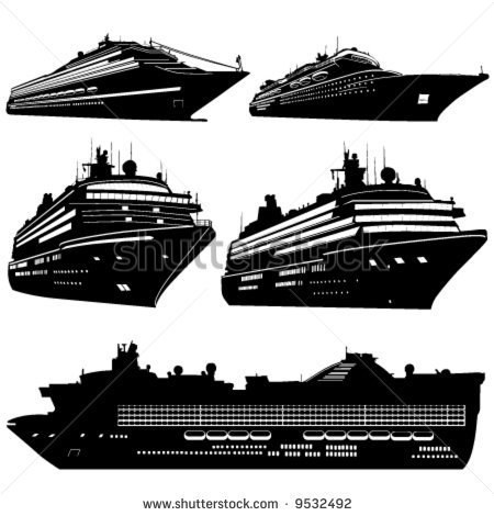 Cruise Ship Vector   Stock Vector