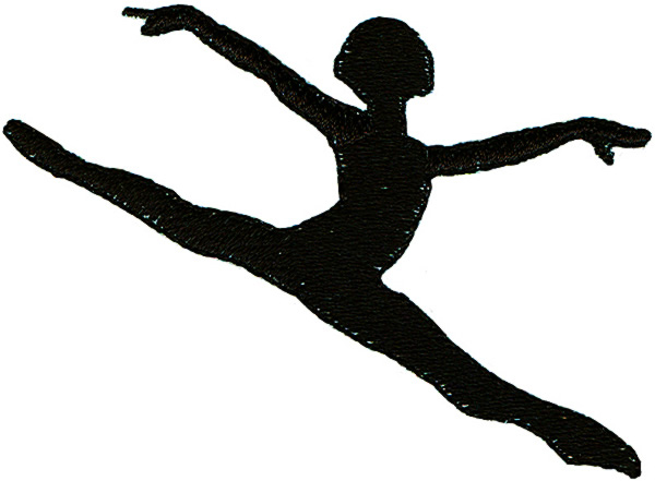 Dance Silhouette Leap Dancer Silhouette Embroidery
