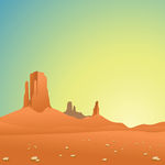 Desert Landscape   A Desert Landscape With Mountains And