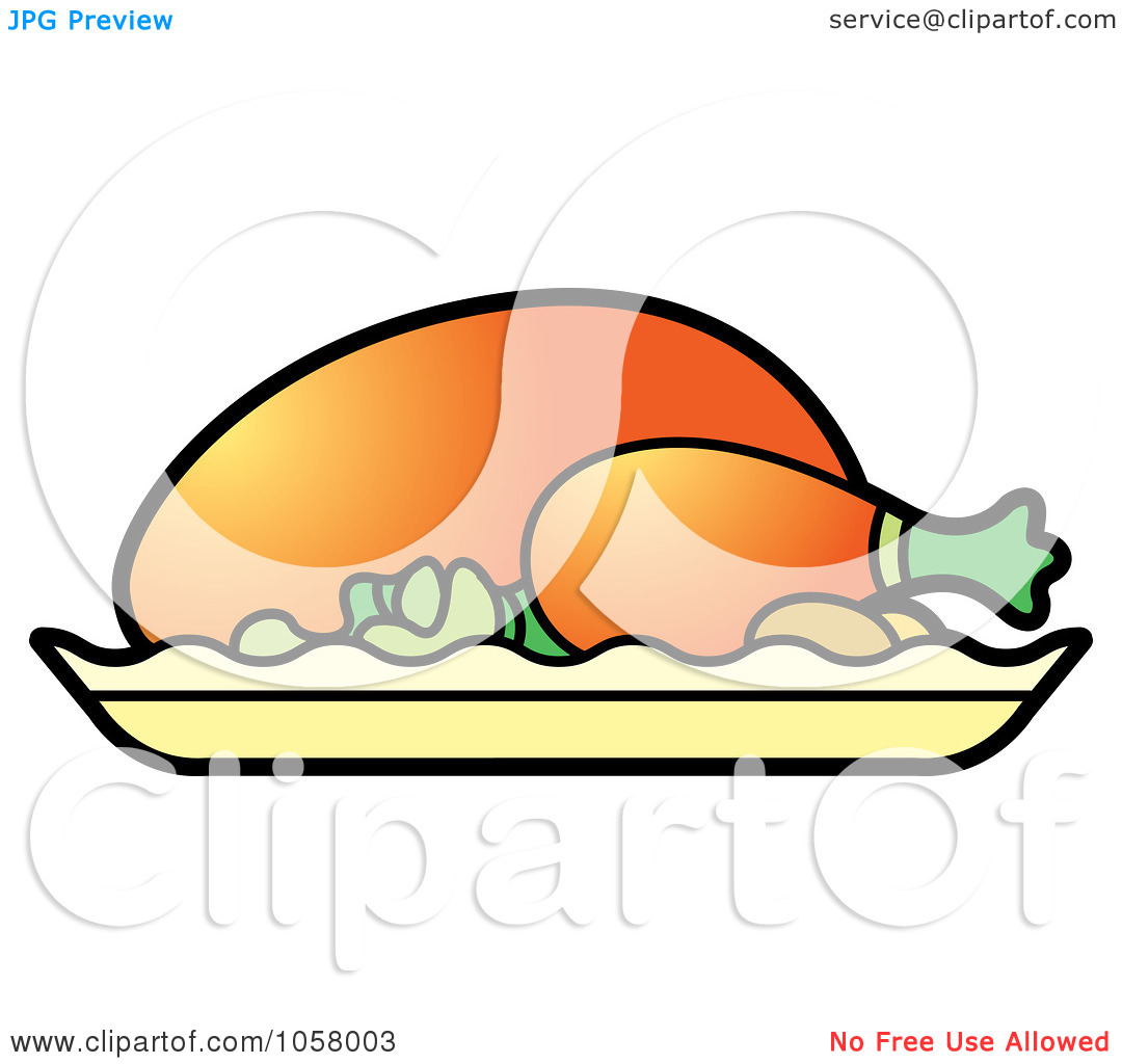 Free Vector Clip Art Illustration Of A Roasted Chicken By Lal Perera