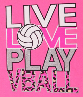 Home Volleyball T Shirts Short Sleeve Live Love Play Volleyball T