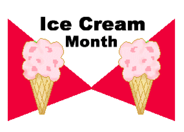 Ice Cream Month   Free Ice Cream Clip Art   July Holidays