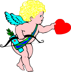 Image  Clip Art   Valentine S Day   Valentine Cherub Holding Heart