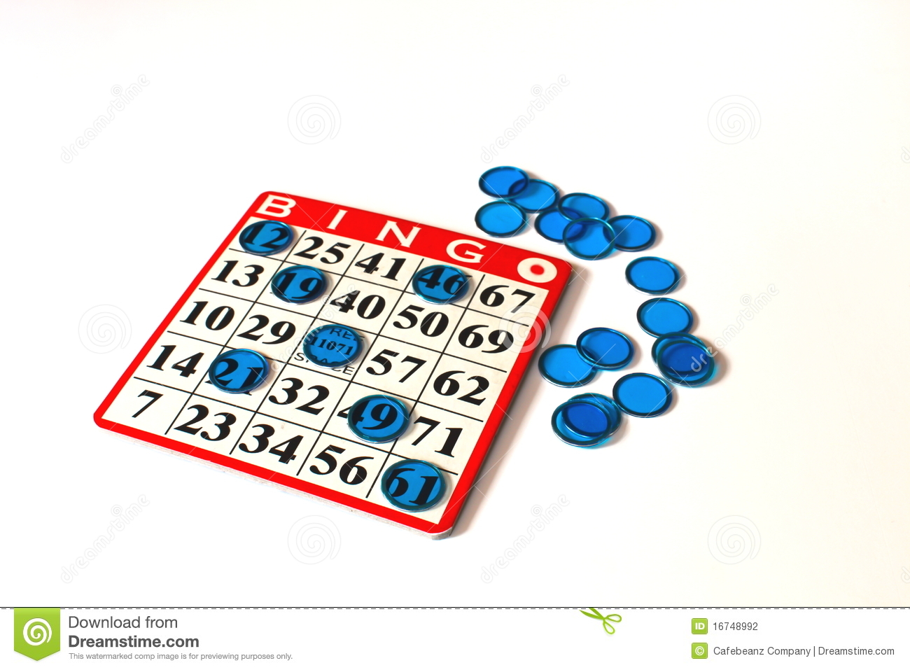 Image Of Bingo Game Card On White Background 