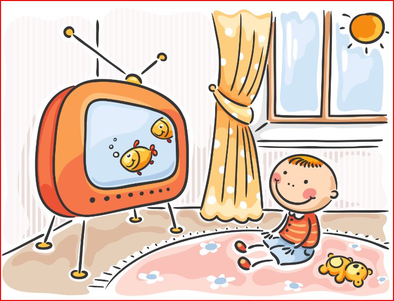 Kids Watching Tv Cartoon Faa Da Tv Aliada Na Educao