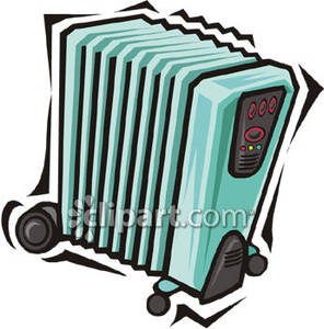 Oil Filled Radiant Heater Royalty Free Clipart Picture