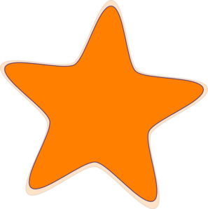 Orange Star Clip Art At Clker Com   Vector Clip Art Online Royalty