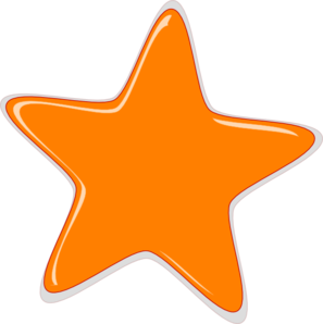 Orange Star Editedr Clip Art At Clker Com   Vector Clip Art Online