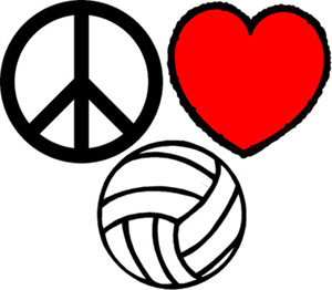 Peace Love Volleyball Peace Love Volleyball Temporary Tattoo 300x262    