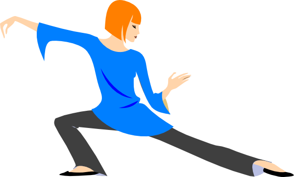 Redhead Woman In Yoga Position Clip Art At Clker Com   Vector Clip Art