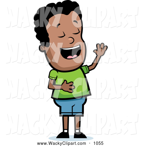 Royalty Free Clipart Of A Black Boy Laughing This Laughing