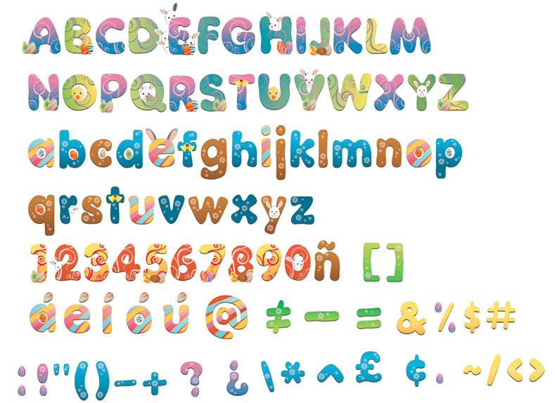 Tpt   Fonts 4 Teachers  Printable Easter Alphabet Letters 4 Kids