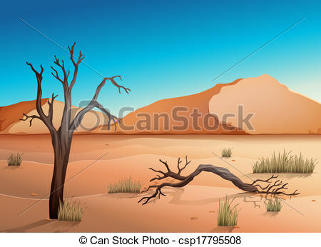 Vector Clipart Of Ecosystem Desert   Illustration Of A Desert