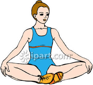 Woman In The Lotus Yoga Position   Royalty Free Clipart Picture