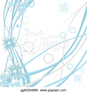 Blue Floral Background Flower Vector  Nature With Curl And Border