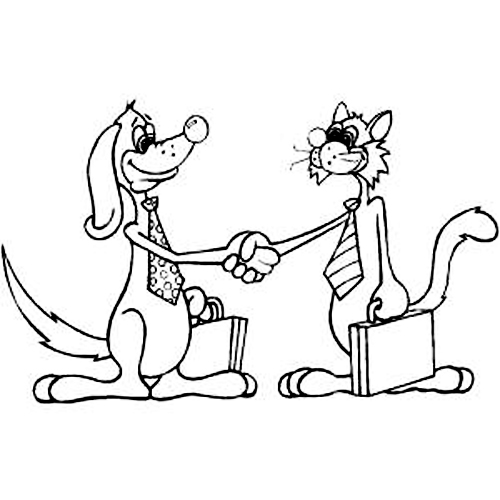 Cat And Dog Coloring Pages   Funny And Cute Cats Gallery