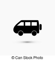 Clip Art Vector Graphics  2877 Black And White Truck Eps Clipart
