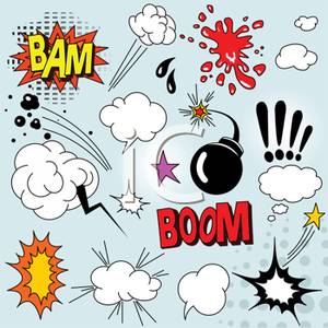 Clipart Image Of Exploding Bomb Icons