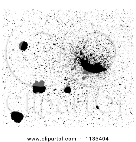 Clipart Of A Black Ink Splatter Background   Royalty Free Vector