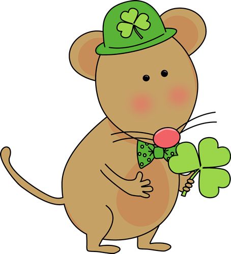 Day Mouse Clip Art Image   Mouse Wearing A Green Saint Patrick S Day
