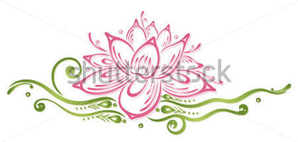 Fleur De Lotus De Rose Et De Vert Image Vectorielle   Clipart Me