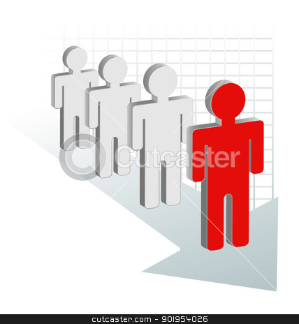 Follow The Leader Stock Vector Clipart Vector Illustration Of A Team