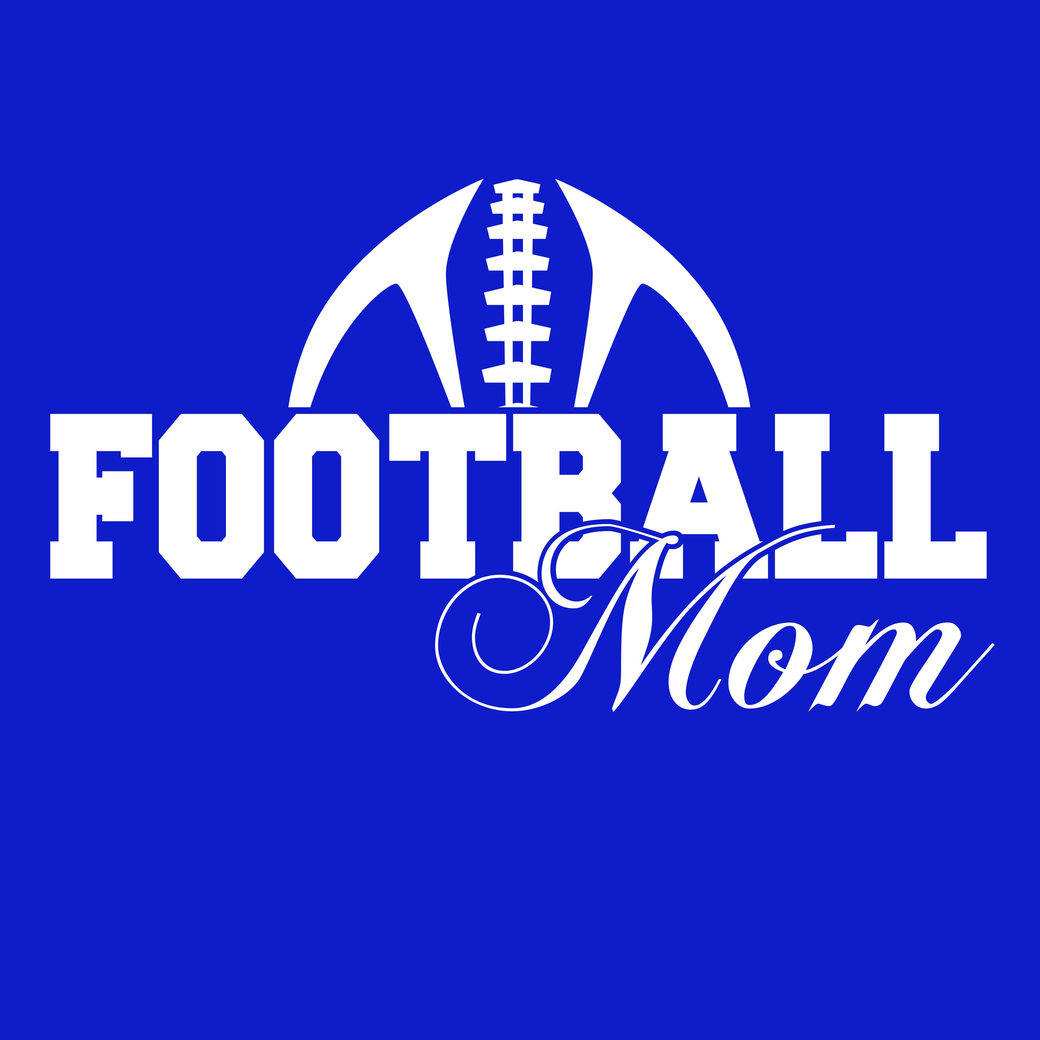 Football Mom Spirit Wear Support T Shirt   Sports T Shirts   Blackout