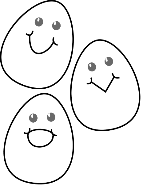 Free Black And White Easter Clipart