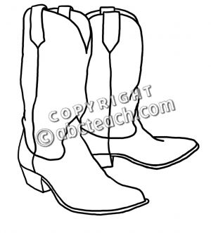 Free Cowboy Boot Outline   Clip Art  Western Theme  Cowboy Boots B    