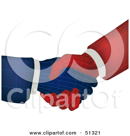 Free  Rf  Clipart Illustration Of People Shaking Hands   Version 2