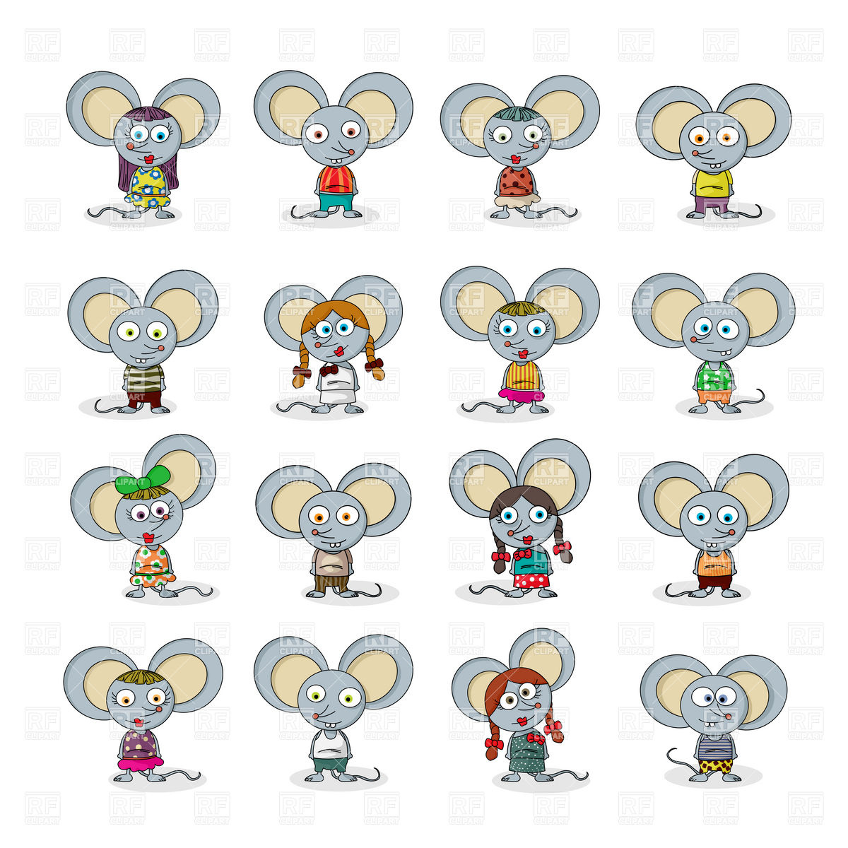 Funny Cartoon Mouse Character   Boys And Girls 19028 Download    