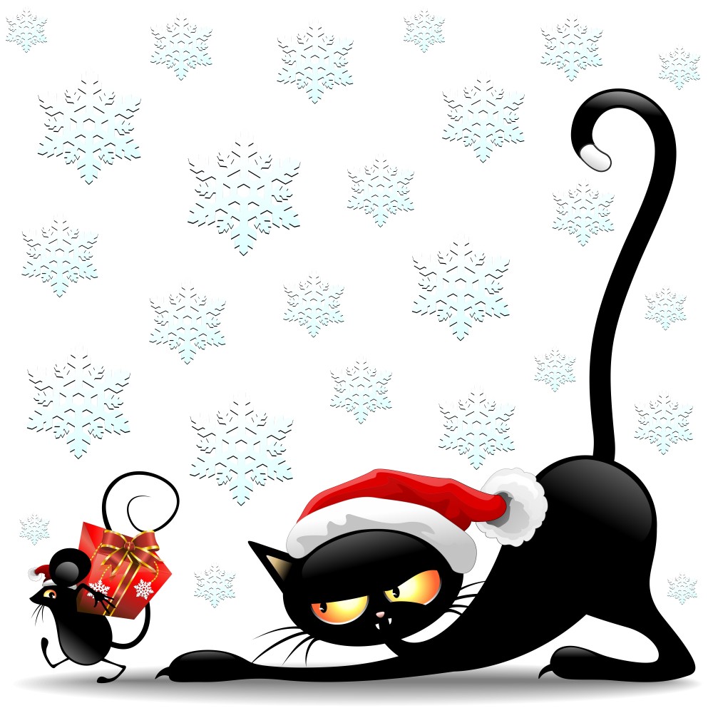 Funny Christmas Cat Cartoon Hd Picture Funny Christmas Cat Cartoon Hd    