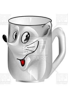 Funny Cup With Mouse Face Download Royalty Free Vector Clipart  Eps 