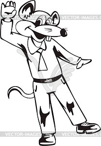 Funny Mouse Cartoon   Vector Clipart
