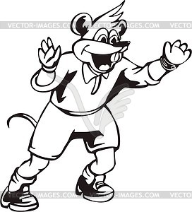 Funny Mouse Cartoon   Vector Image