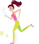 Jogging Or Running Healthy Woman With Water Bottle   Jogging