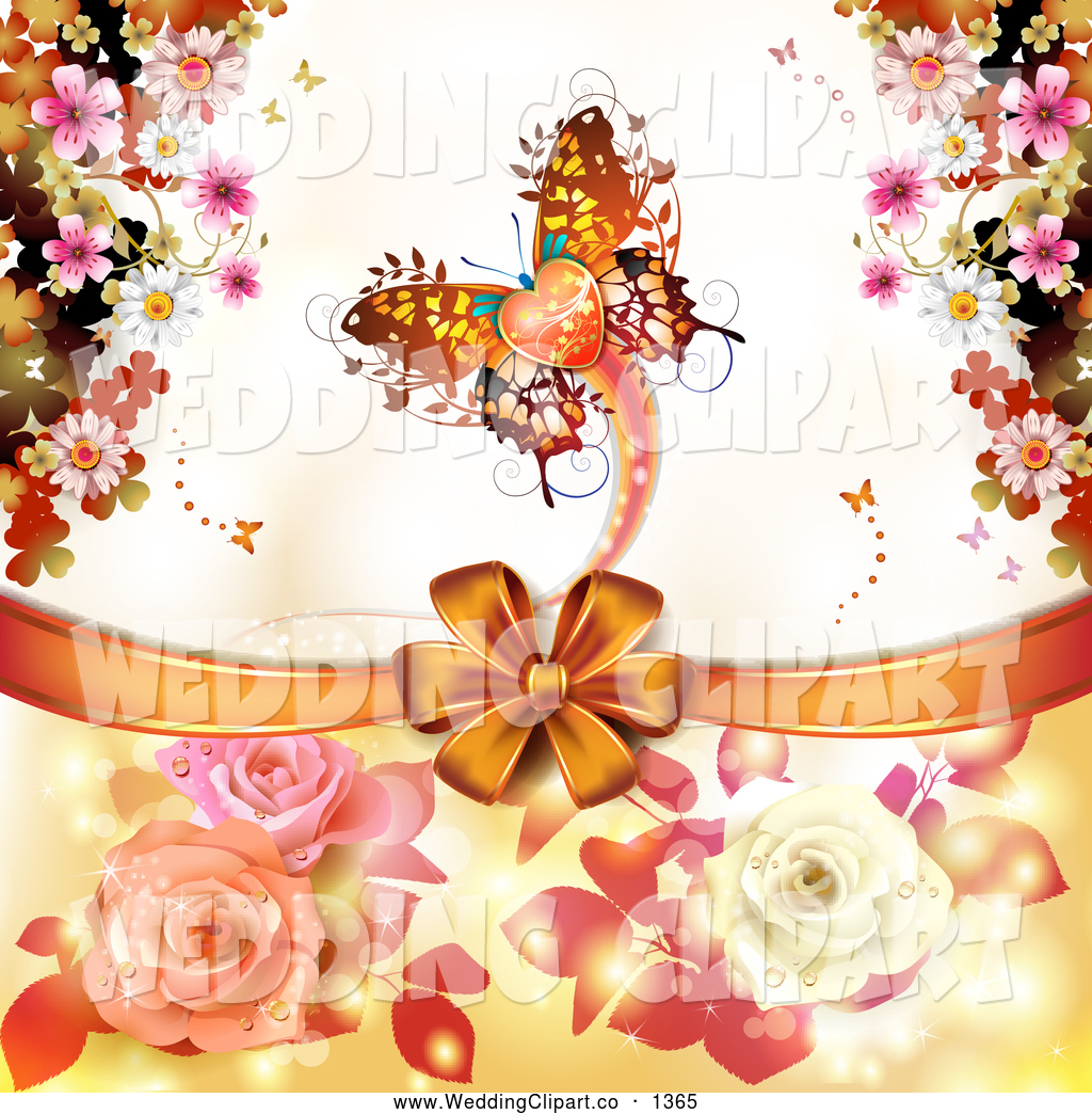Larger Preview  Vector Marriage Clipart Of A Beautiful Valentines Day