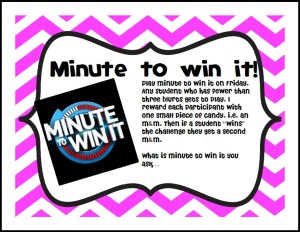 Minute To Win It Behavior Game