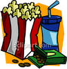 Movie Theater Treats   Royalty Free Clipart Picture