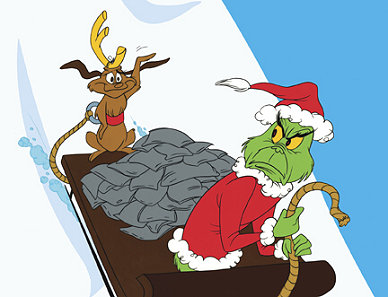 Powerpoint Slide Illustrating The Grinch With A Speech Bubble