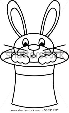 Rabbit In A Magicians Hat Stock Vector 56591452   Shutterstock
