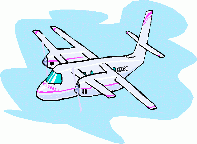 Regular Clip Art  Transportation  Plane White Gif
